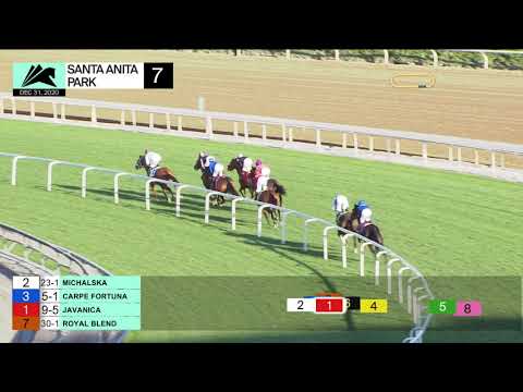 Quattroelle wins the Blue Norther Stakes on Thursday, December 31, 2020 at Santa Anita Park.