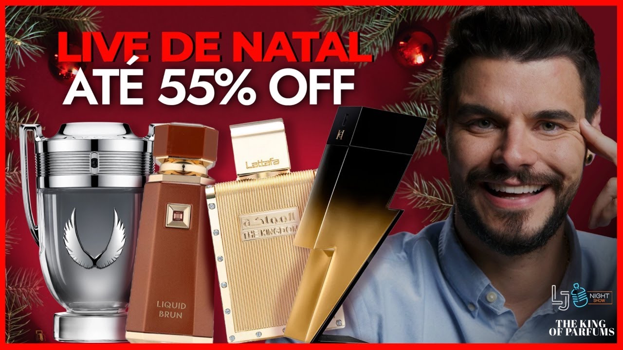 ATÉ 55% OFF EM PERFUMES IMPORTADOS NA LIVE DE NATAL DA THE KING! O MESMO DESCONTO DA BLACK FRIDAY!!