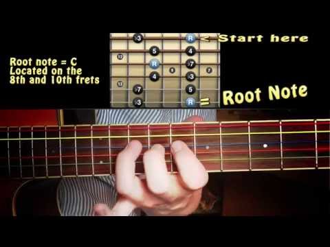 The Minor Pentatonic Scale on Guitar: Part 1 - Root note starting on the 6th and 4th strings