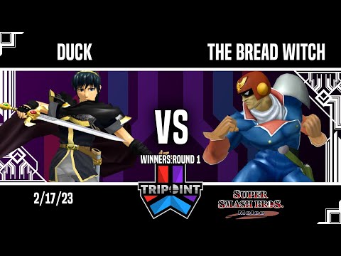 Tripoint Smash 180 - Winners Round 1 - Duck(Marth) Vs. the bread witch(Captain Falcon)