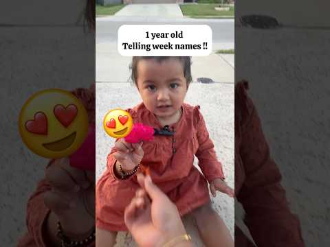 Weekdays by one year old!! #learning #toddlers #baby #girl #cute #parenting #education #usa #india