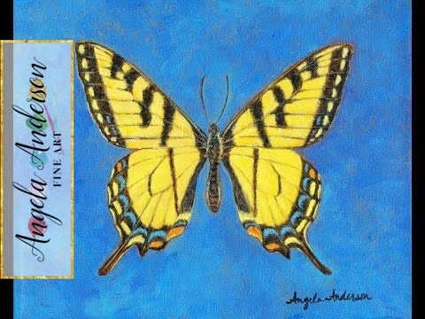 Swallowtail Butterfly Acrylic Painting Tutorial | Fine Art Workshop | Free Lesson | #LoveSummerArt