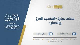 معنى عبارة "استمجد المرخ والعفار"  - الشيخ عبدالرحمن البراك (11125) image