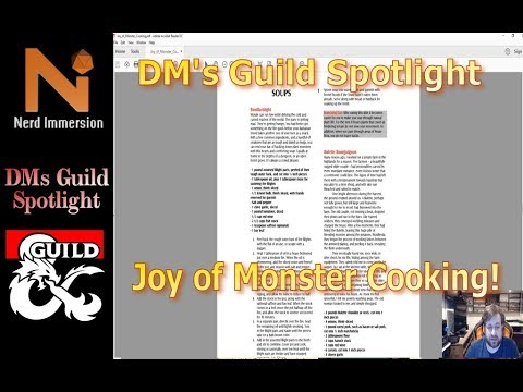DM's Guild Review - Joy of Monster Cooking (D&D 5e) | Nerd Immersion