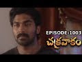 Episode 1003 Chakravakam Telugu Daily Serial Manjula Naidu Loud Speaker