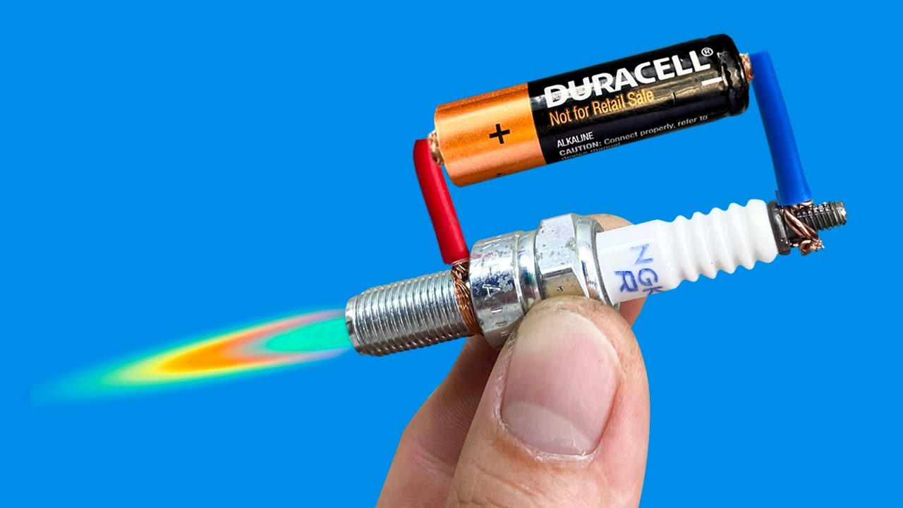 How To Make a Simple Welding Machine From Spark Plugs at Home!