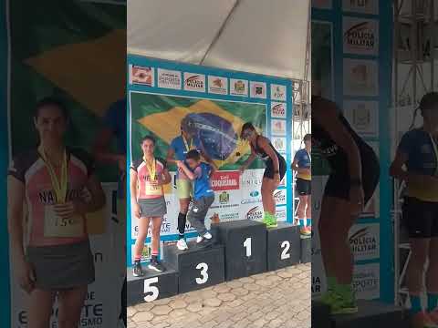 Pódio feminino faixa etaria 40 a 44 anos (Rochedo de Minas G10).