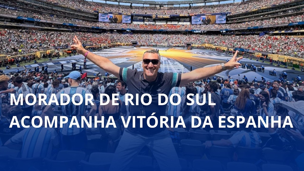 Morador de Rio do Sul acompanha vitória da Espanha ⚽