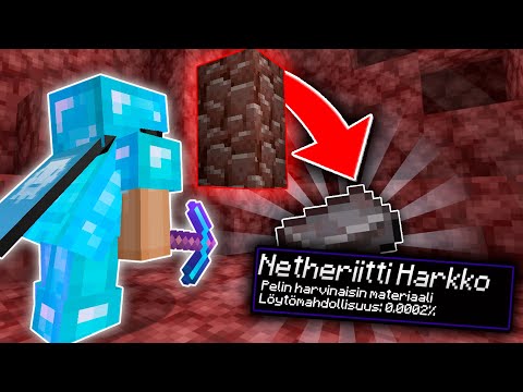 Löysin HARVINAISINTA MATERIAALIA Minecraftissa?!