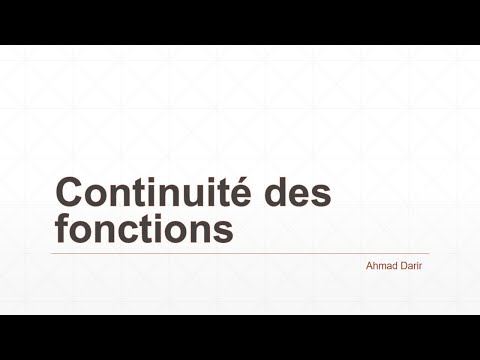Continuité des fonctions | Cours et Exercices corrigés