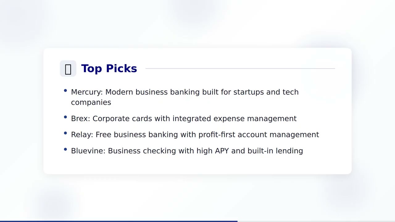 Business Banking Comparison