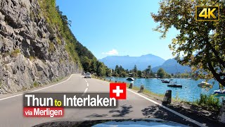 Scenic Drive from Thun to Interlaken, Switzerland