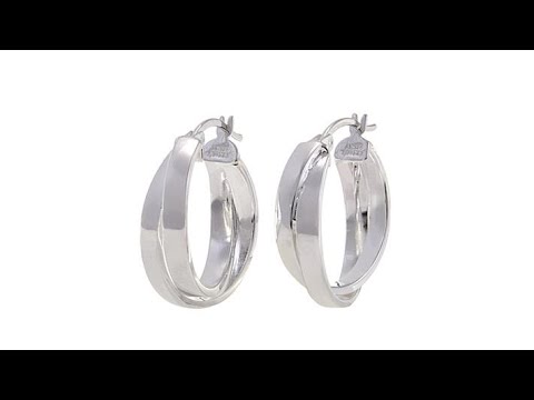 Sevilla Silver Twisted Hoop Earrings