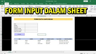 Download lagu Membuat Form Input Di Dalam Sheet VBA Excel Tanpa ... mp3