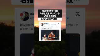 参政党・神谷代表「参政党を叩いているのは自民党」名指し発言で波紋…