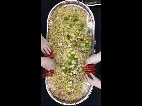 Prato de festa de frutos do mar da Fatt Kee Roast Fish