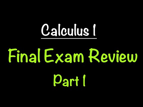 Calculus 1 Final Exam Review Part 1 | Behind the Scenes with Professor V | How I Write Exams