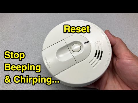 How to reset smoke detector & make it stop beeping & chirping randomly for no reason.