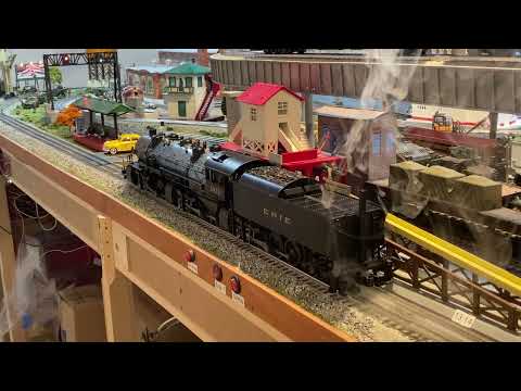 MTH Triplex 2-8-8-8-2, Erie #5015.  "Smokes out of both ends!"