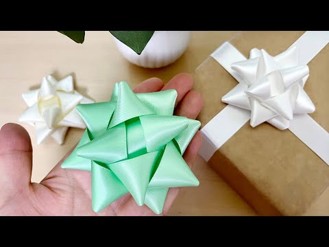 DIY, How to Make Star Bow, Ribbon Art (111)