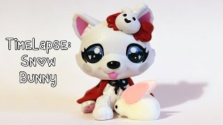 Timelapse: Painting "Snow Bunny" Wolf LPS Custom (OC)