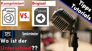 Musik komprimiert wo ist der Unterschied zur unkomprimierter Audio Datei in der Tonqualität?