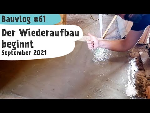 Bodenplatte gießen - Kirschbaum kürzen - Bauvlog 61 - September 2021