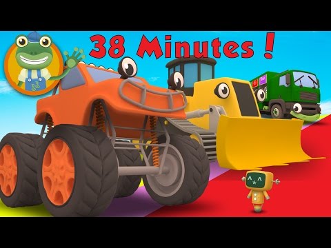 Max The Monster Truck and More Big Trucks For Children | Gecko's Garage