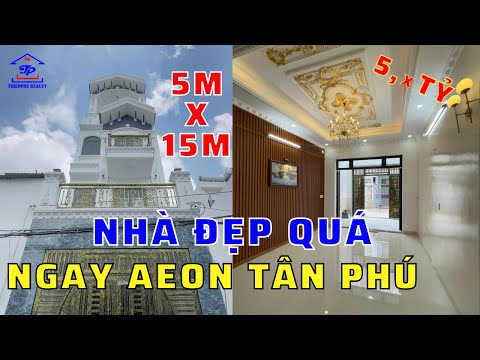 Bán Nhà Hẻm quận Bình Tân 5m x 15m || Vị trí sát ngay AEON MAll Tân Phú - 5 Phòng ngủ - Giá chỉ hơn 5 Tỷ