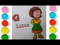g for girl drawing for kids |easy girl drawing |drawing for kids |drawing step by step