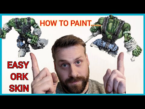 How to paint Ork skin * PAINTING WARHAMMER tutorial *