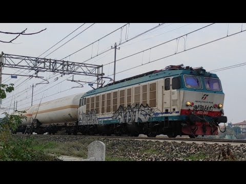 UN MERCI CORTISSIMO CON E652.001 "PROTOTIPO" CON L'MRV DOMEGLIARA-BRINDISI IN TRANSITO A FAENZA!