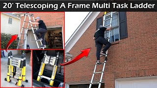 20 ft Telescoping Ladder With A Frame Configuration