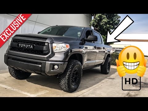 Tundra with Fox 2.5 Coilovers Amp Research Steps Camburg Kinetik UCA & Body Mount Chop BMC on 35's