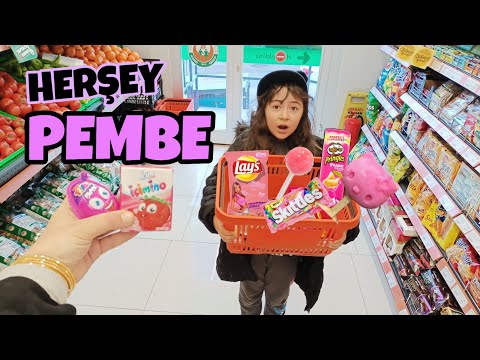PEMBE HERŞEY SEPETE ESMA MARKETTE ABURCUBUR ALIŞVERİŞİ YAPTI ماما جابت بيبي - جنى مقداد | طيور الجنة