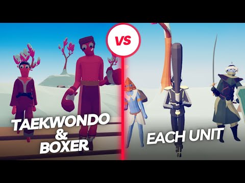 FIGHTERS 2 VS 2 UNITS. Boxer & Taekwondo Duo | TABS UNIT CREATOR - Totally Accurate Battle Simulator