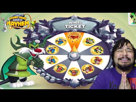 LOONEY TUNES WORLD OF MAYHEM | WHEEL TICKET SPIN TO GET LEBRON COINS