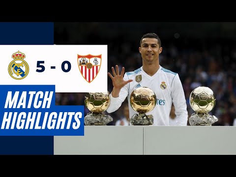 Real Madrid 5-0 Sevilla | La Liga 17/18 Highlights & Goals! ⚽🔥 | HD