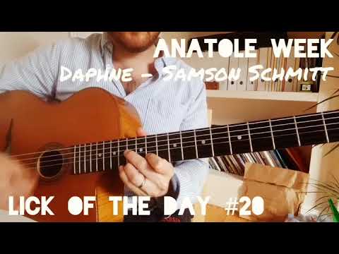 Gypsy Jazz Licks - Lick Of The Day #20 - Anatole Week - DAPHNE in D, SAMSON SCHMITT