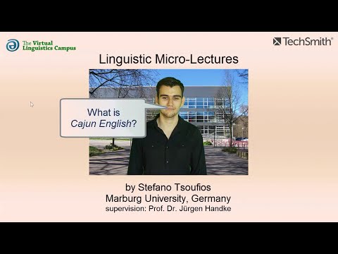 VAR_011 - Linguistic Micro-Lectures: Cajun English