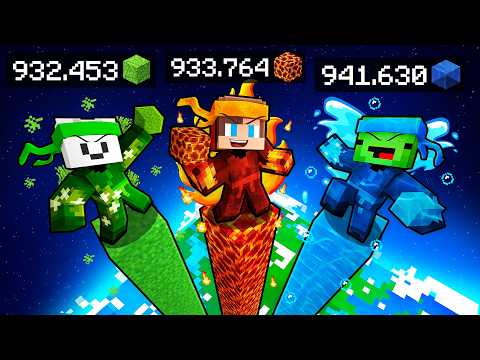 JJ vs Mikey vs Carrie: NINJA ELEMENTAL BATTLE in Minecraft - Maizen