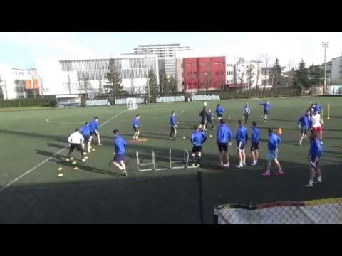 Soccer/football polygon of coordination and warm up exercises U17 ND GORICA