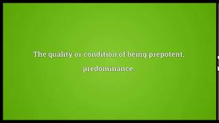 Prepotency Meaning | Wordogram