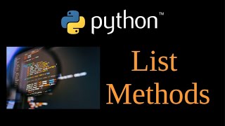 Download the video "Python Tutorial - List Methods, enumarate, split , join,max,min Lesson 6"
