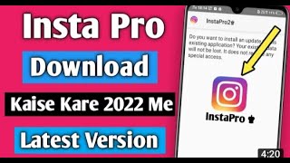 insta pro  downlod kaise kare | 2022 me latest version |the Narendra #insta