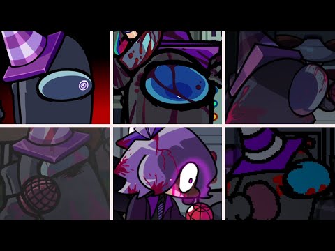 Friday Night Funkin' - Blackout but everytime it's Grey Crewmate turn a Different Skin Mod is used