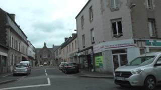 preview picture of video 'Driving Along Rue du Cleumeur, 22160 Callac, Brittany, France 17th August 2014'