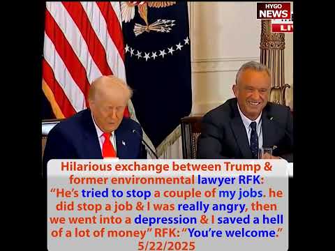 Trump to RFK: 'You Stopped One of My Jobs, Then Depression Came and I Saved a Hell of a Lot of Money'; 'Thank You for Stopping That Big Job' -- RFK: 'You're Welcome'; Dr. Oz 'Very Tough Hombre' Leading Prescription Drug Fight