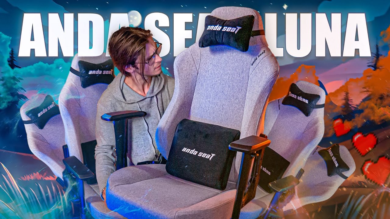 Крісло геймерське ігрове Anda Seat Luna Size L до 100 кг Blue Fabric (AD18-44-S-F) Купити в Україні