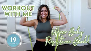 Upper Body Resistance Band Workout: Train with Me At-Home or Gym (Less than 30 Mins)